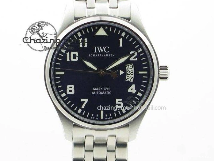 MIROTIME 0318 TimelessDesign Big Pilot Real PR IW500906 ZF 1:1 Best Edition Silver Dial On Black Leather Strap A 7285